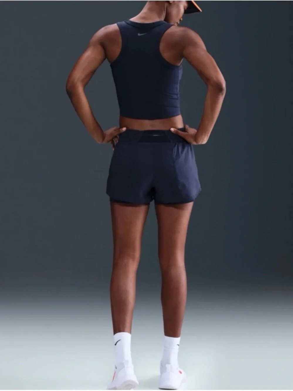 Nike One Women’s Fitted Dri-Fit Cropped Tank Top - Navy - XL